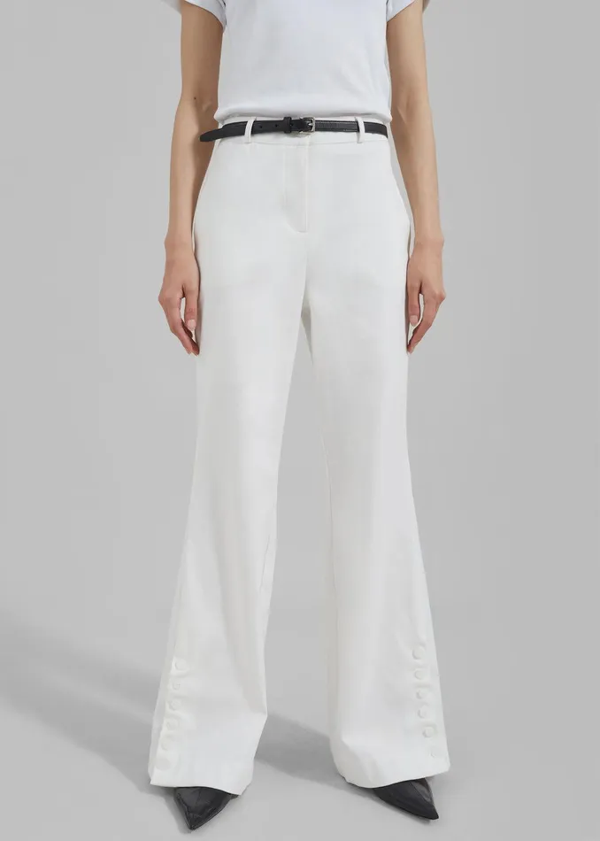 Michelle Flare Pants 8211 Ivory Women The Frankie Shop Clothing