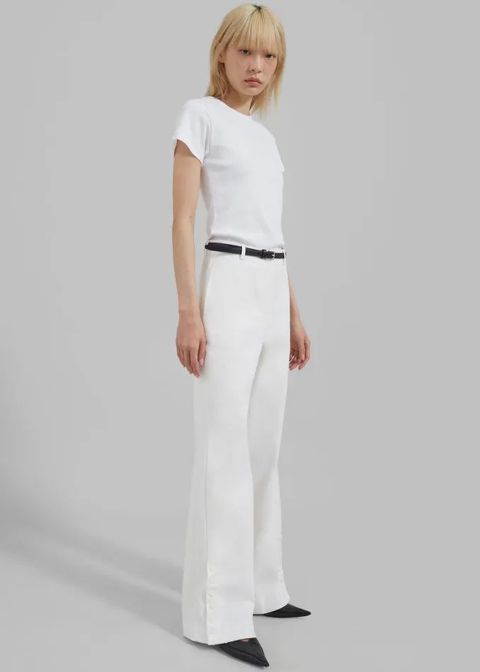 Michelle Flare Pants 8211 Ivory Women The Frankie Shop Clothing