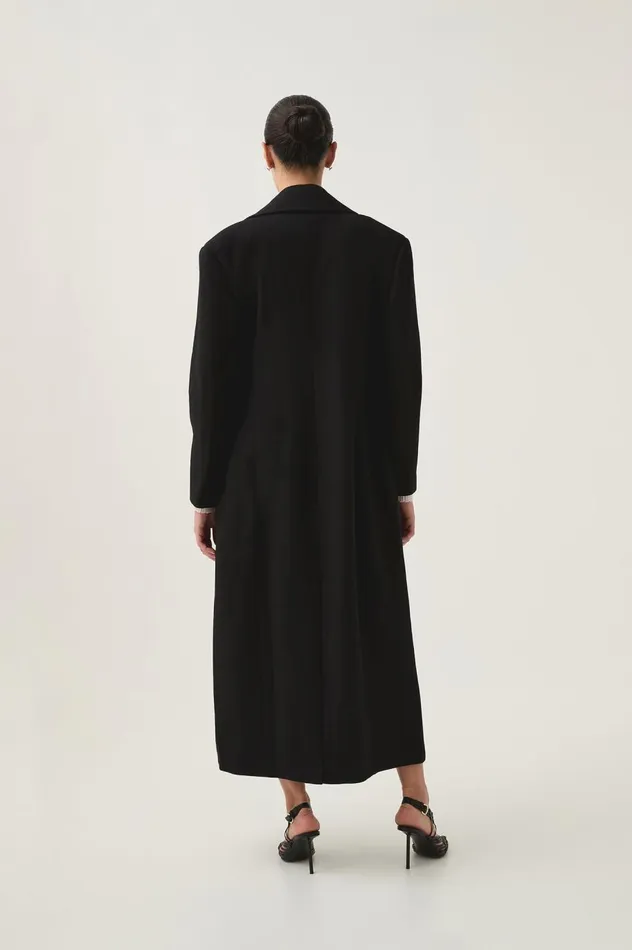 Minaret Long Line Wool Coat Black Women Aje Blazers Jackets and Coats Minaret Long Line Wool Coat Black Women Aje Blazers Jackets and Coats