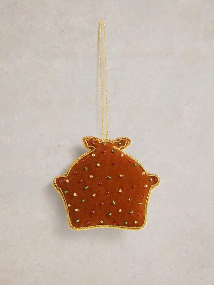 Mince Pie Sparkle Dec Brown Multi Women White Stuff Decorations