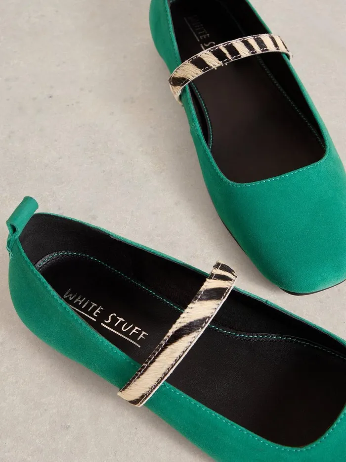 Minnie Strap Leather Ballerina Bright Green Women White Stuff Mary Jane Shoes Minnie Strap Leather Ballerina Bright Green Women White Stuff Mary Jane Shoes