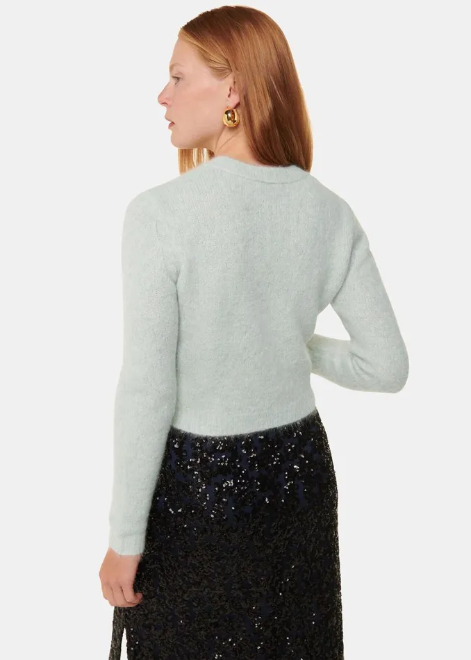 Mint Alpaca Mix Fluffy Knit Women Whistles Knitwear and Cashmere