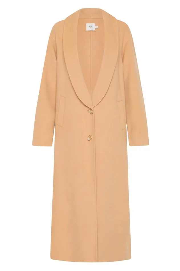 Modular Long Line Wool Coat Ecru Beige Women Aje Blazers Jackets and Coats Modular Long Line Wool Coat Ecru Beige Women Aje Blazers Jackets and Coats