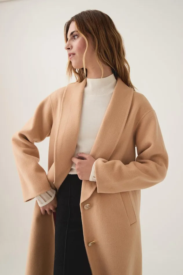Modular Long Line Wool Coat Ecru Beige Women Aje Blazers Jackets and Coats Modular Long Line Wool Coat Ecru Beige Women Aje Blazers Jackets and Coats