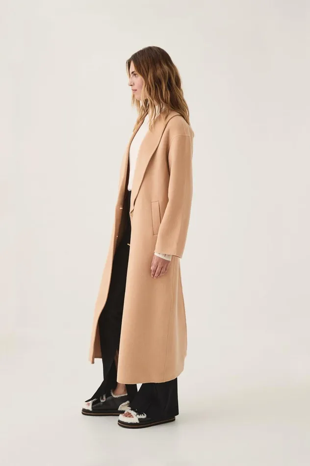 Modular Long Line Wool Coat Ecru Beige Women Aje Blazers Jackets and Coats Modular Long Line Wool Coat Ecru Beige Women Aje Blazers Jackets and Coats
