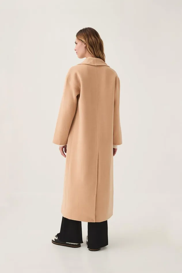 Modular Long Line Wool Coat Ecru Beige Women Aje Blazers Jackets and Coats Modular Long Line Wool Coat Ecru Beige Women Aje Blazers Jackets and Coats