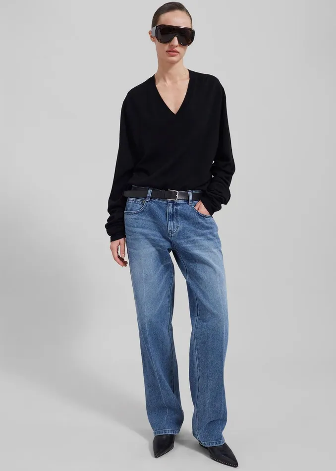 Montrose Straight Leg Jeans 8211 Blue Wash Women The Frankie Shop Clothing