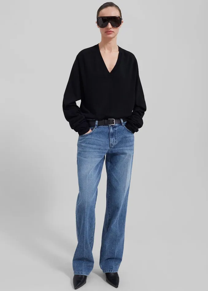 Montrose Straight Leg Jeans 8211 Blue Wash Women The Frankie Shop Clothing