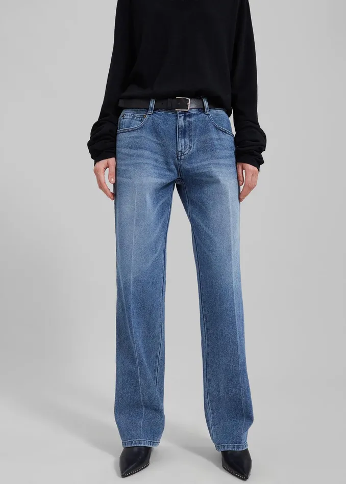 Montrose Straight Leg Jeans 8211 Blue Wash Women The Frankie Shop Clothing
