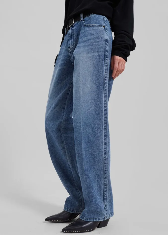 Montrose Straight Leg Jeans 8211 Blue Wash Women The Frankie Shop Clothing