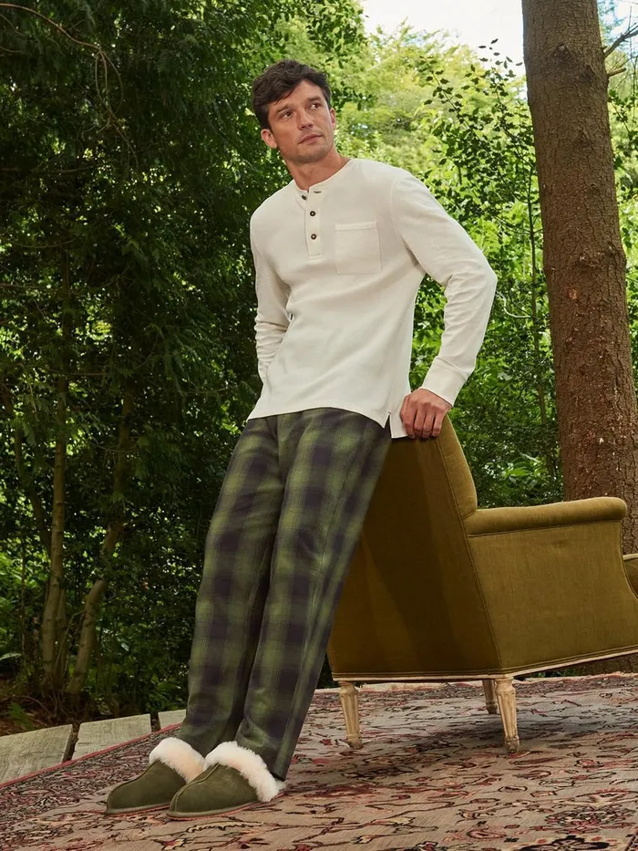 Moorland Flannel PJ Trousers Green Multi Men White Stuff Nightwear