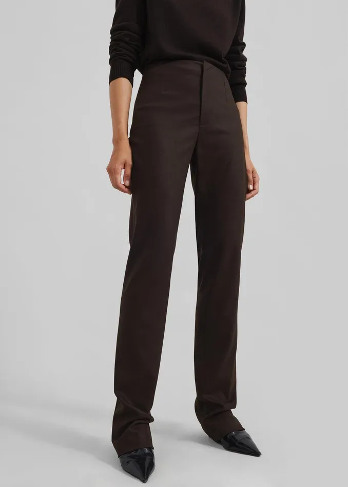 Morrison Long Trousers 8211 Brown Women The Frankie Shop Clothing