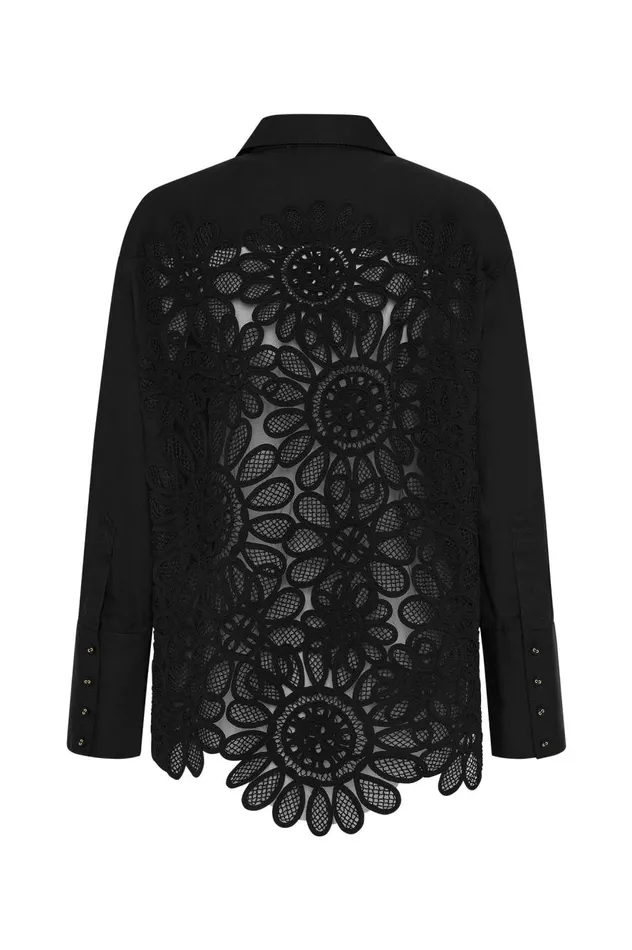 Motion Geometric Circle Shirt Black Women Aje Matching Sets Motion Geometric Circle Shirt Black Women Aje Matching Sets