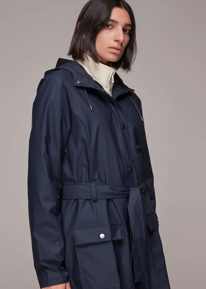 Navy Rains Curve Jacket Women Whistles Coats and Jackets