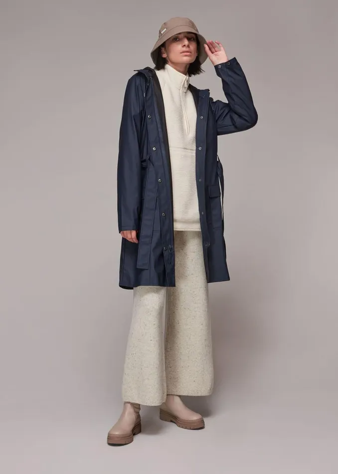 Navy Rains Curve Jacket Women Whistles Coats and Jackets