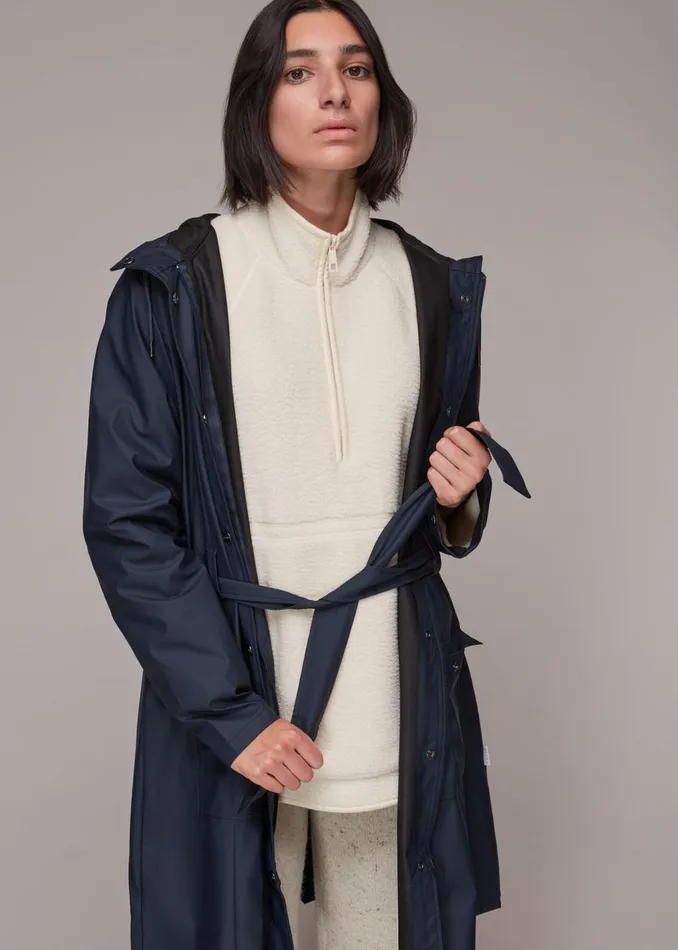 Navy Rains Curve Jacket Women Whistles Coats and Jackets