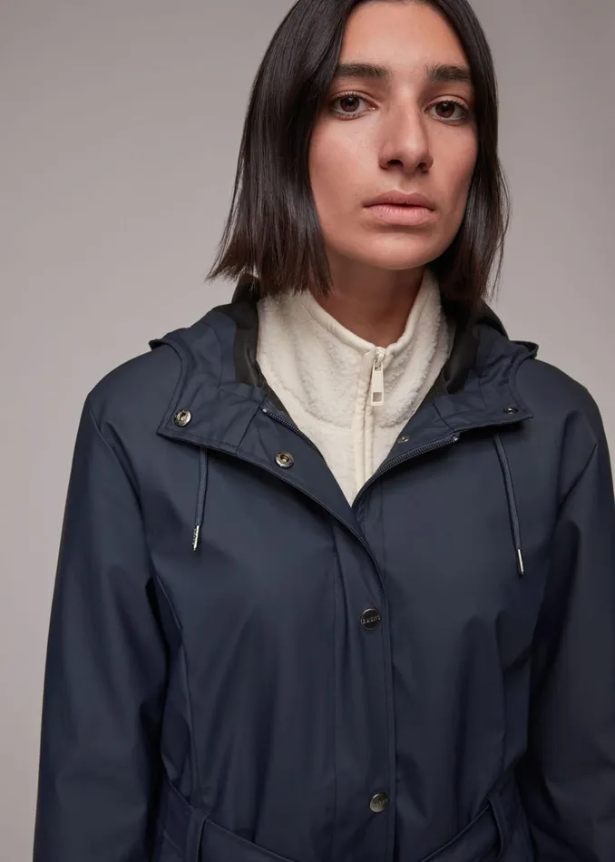 Navy Rains Curve Jacket Women Whistles Coats and Jackets