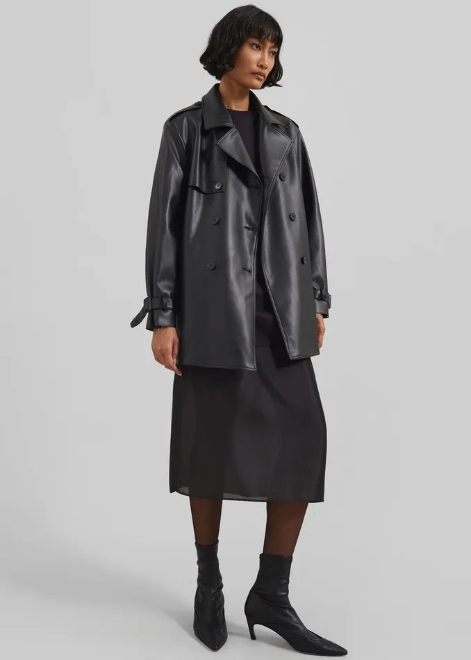 Naya Sheer Organza Midi Skirt 8211 Black Women The Frankie Shop Bottoms