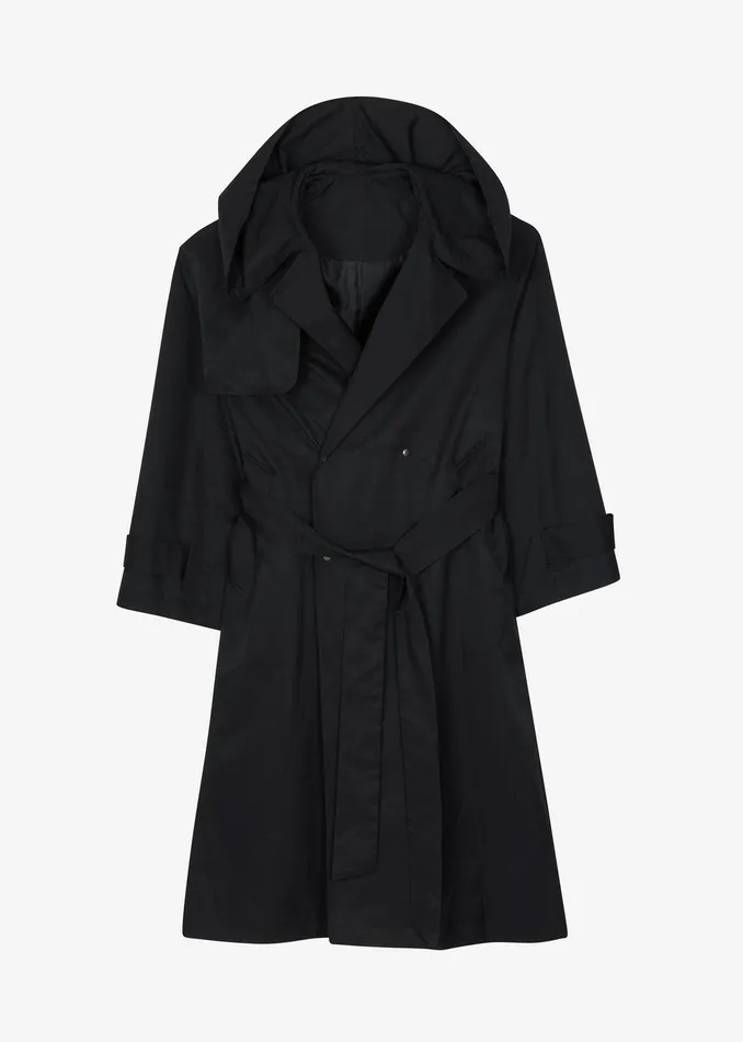 Neiva Hooded Trench Coat 8211 Black Women The Frankie Shop Clothing