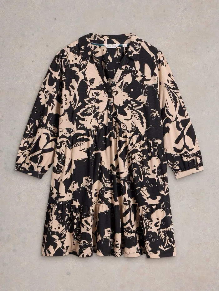 NELA PRINTED SHIRT TUNIC Black Print Women White Stuff Shirts and Blouses NELA PRINTED SHIRT TUNIC Black Print Women White Stuff Shirts and Blouses