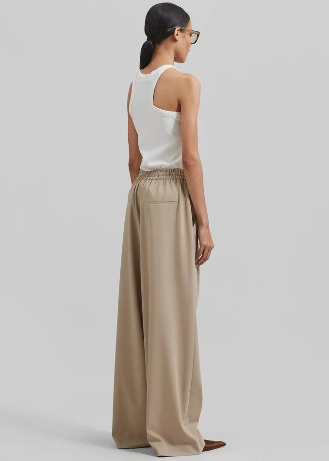Neva Wide Trousers 8211 Beige Women The Frankie Shop Clothing