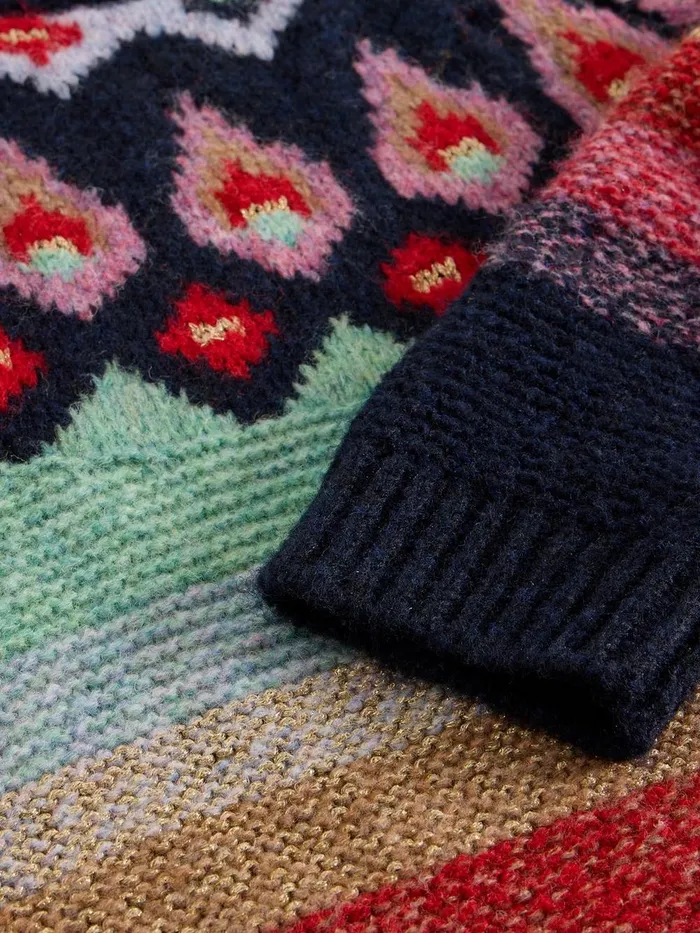 NEW YORK FAIRISLE JUMPER Red Multi Women White Stuff Knitwear NEW YORK FAIRISLE JUMPER Red Multi Women White Stuff Knitwear