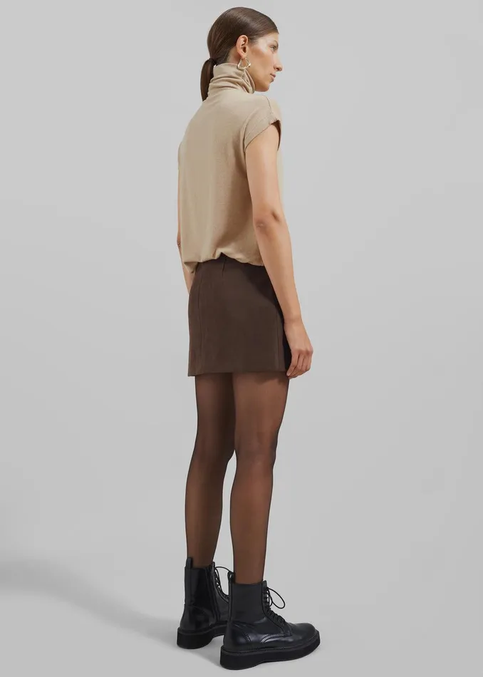 Nile Turtleneck Top 8211 Beige Women The Frankie Shop Clothing