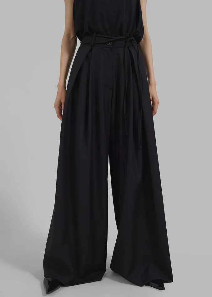Noor Wide Pants 8211 Black Women The Frankie Shop Clothing
