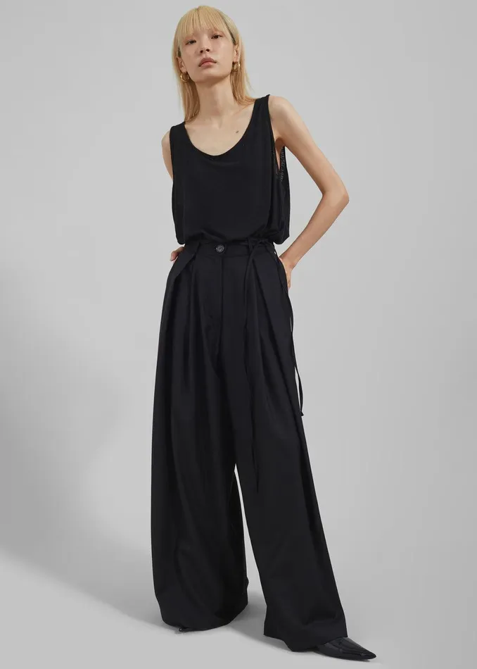 Noor Wide Pants 8211 Black Women The Frankie Shop Clothing