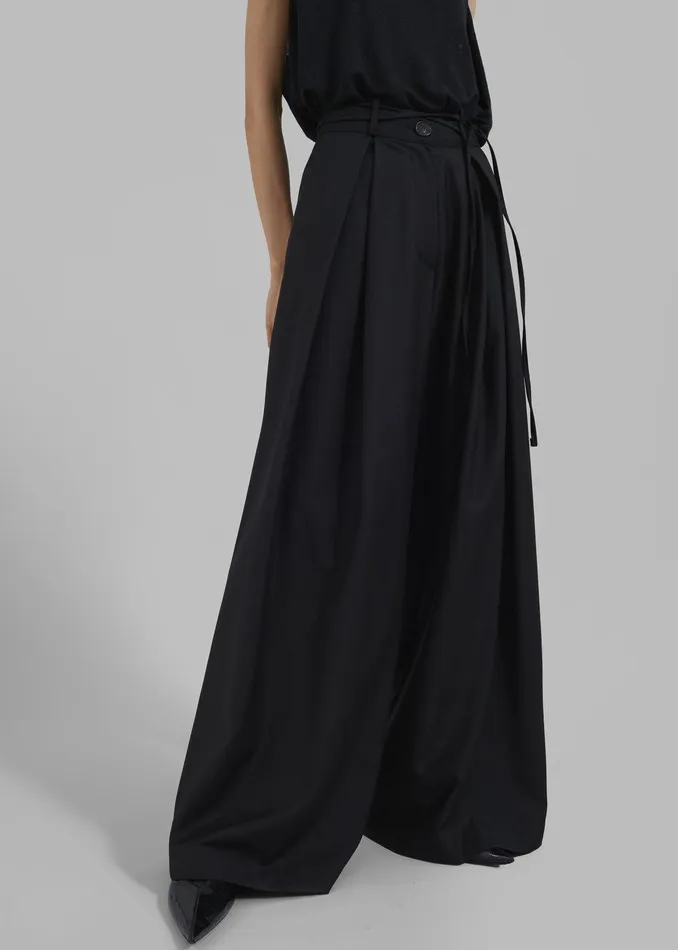 Noor Wide Pants 8211 Black Women The Frankie Shop Clothing