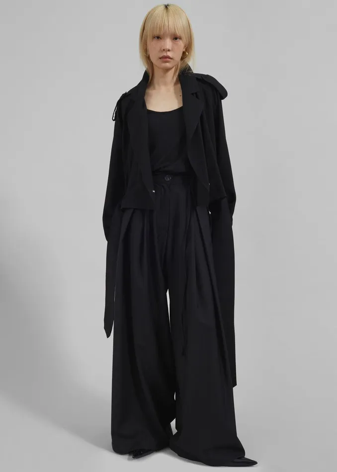 Noor Wide Pants 8211 Black Women The Frankie Shop Clothing
