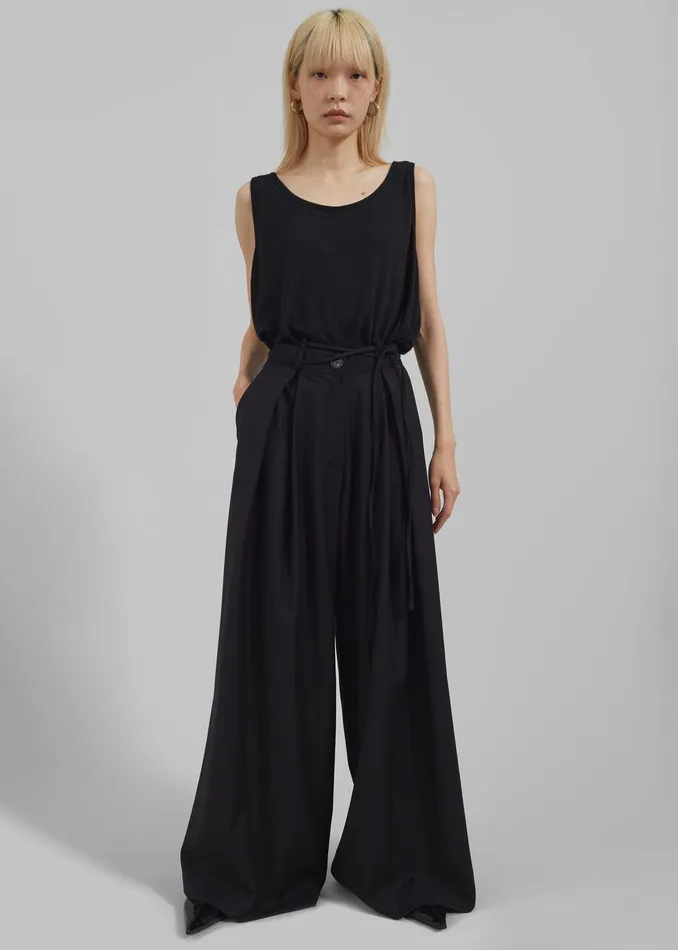 Noor Wide Pants 8211 Black Women The Frankie Shop Clothing