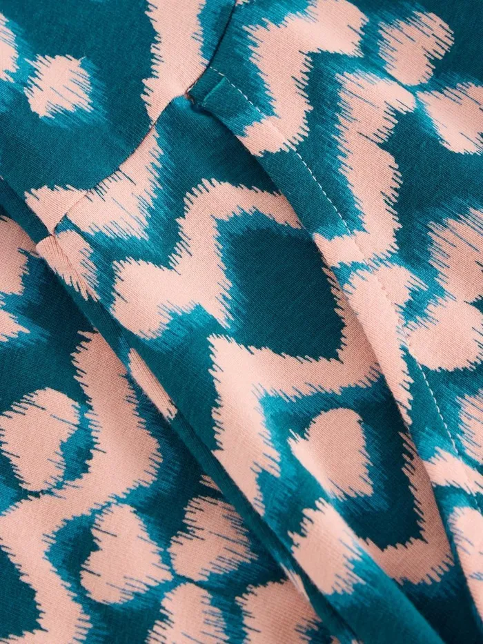 Olivia Jersey Dress Teal Print Women White Stuff Dresses Olivia Jersey Dress Teal Print Women White Stuff Dresses