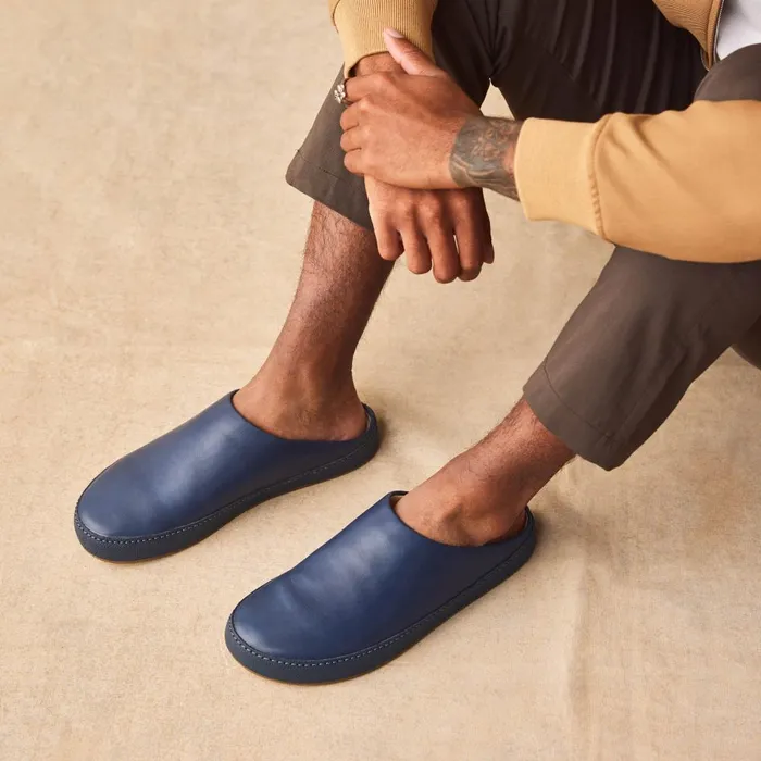 Olukai Hmani Mens Leather Mules Depth Indigo Men SlipOn Olukai Hmani Mens Leather Mules Depth Indigo Men SlipOn