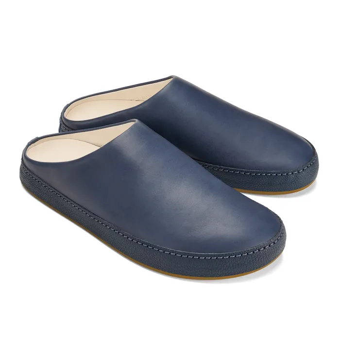 Olukai Hmani Mens Leather Mules Depth Indigo Men SlipOn Olukai Hmani Mens Leather Mules Depth Indigo Men SlipOn