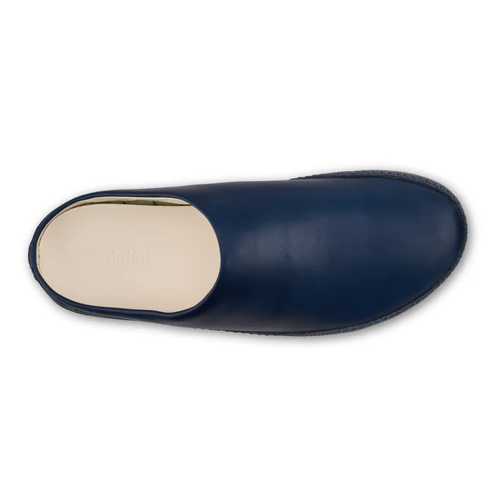Olukai Hmani Mens Leather Mules Depth Indigo Men SlipOn Olukai Hmani Mens Leather Mules Depth Indigo Men SlipOn