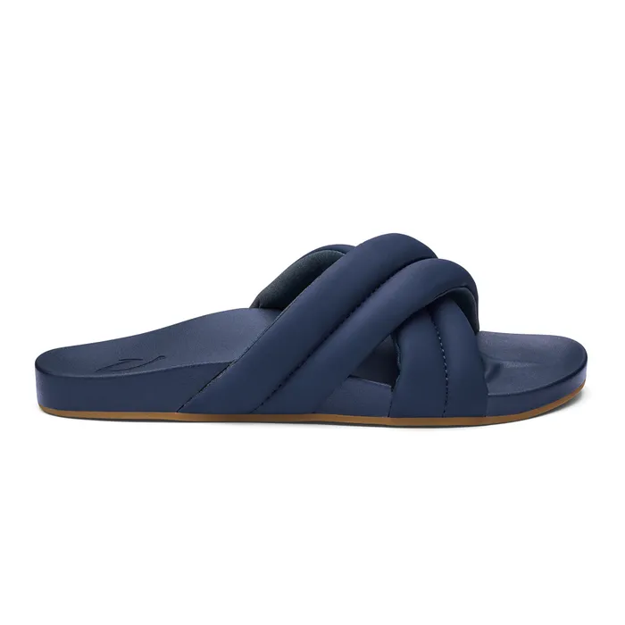 Olukai Hila Womens Puffy Slide Sandals Moonlit Ocean Women Slides