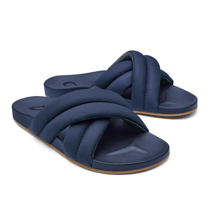 Olukai Hila Womens Puffy Slide Sandals Moonlit Ocean Women Slides Olukai Hila Womens Puffy Slide Sandals Moonlit Ocean Women Slides