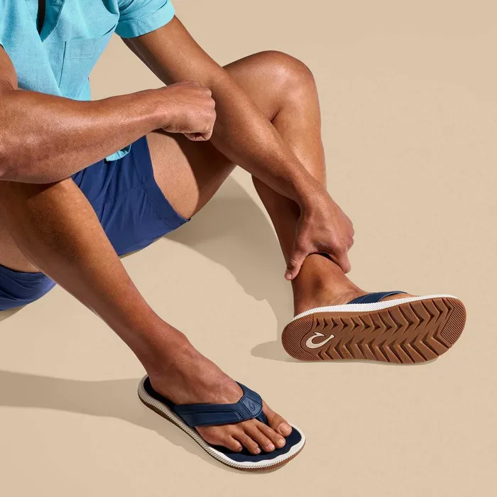 Olukai Kkulu Mens Supportive Beach Sandals Trench Blue Men WaterFriendly Olukai Kkulu Mens Supportive Beach Sandals Trench Blue Men WaterFriendly