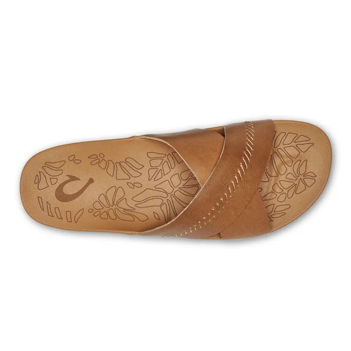 Olukai Kpea Olu Womens Leather Slide Sandals Sahara Women Slides Olukai Kpea Olu Womens Leather Slide Sandals Sahara Women Slides
