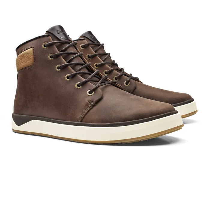 Olukai Kekaha Mens Waterproof Leather Boots Toffee Off White Men Leather Olukai Kekaha Mens Waterproof Leather Boots Toffee Off White Men Leather