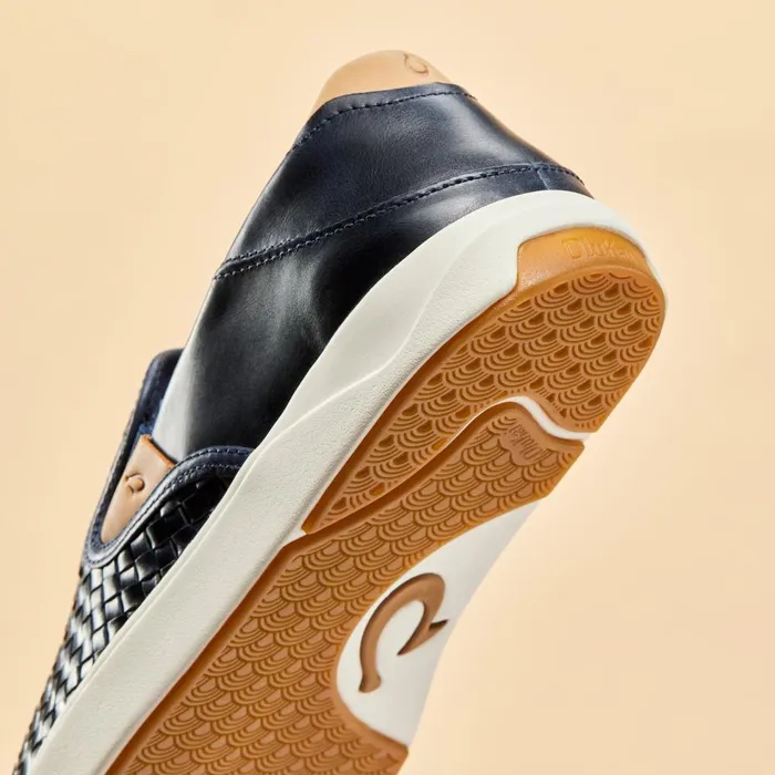 Olukai Laeahi Lauhala Mens Sneakers SlipOn Shoes Trench Blue Men Leather Olukai Laeahi Lauhala Mens Sneakers SlipOn Shoes Trench Blue Men Leather