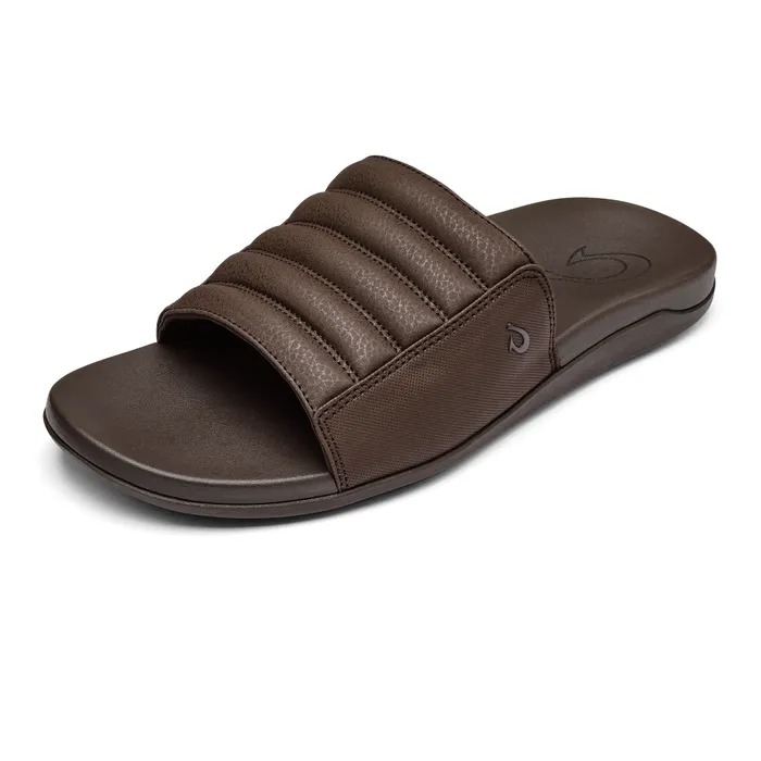 Olukai Maha 039Olu Mens Comfortable Slide Sandals Dark Wood Men Recovery Olukai Maha 039Olu Mens Comfortable Slide Sandals Dark Wood Men Recovery