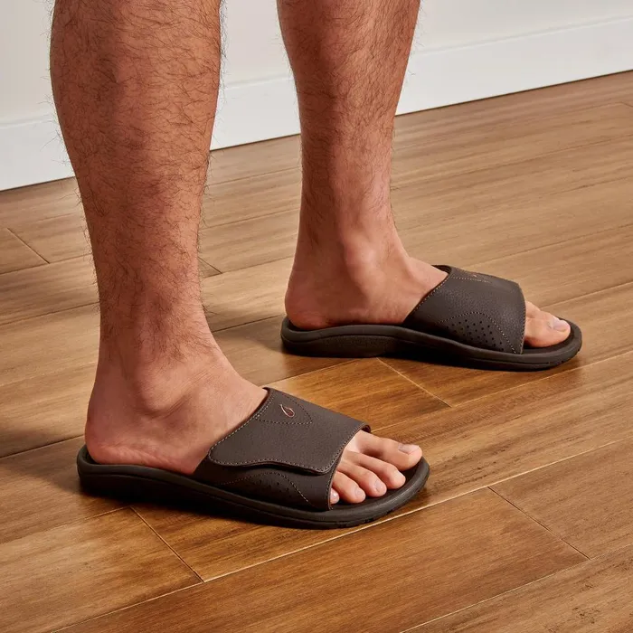 Olukai Nalu Slide Mens Versatile Slide Sandals Dark Java Men WaterFriendly Olukai Nalu Slide Mens Versatile Slide Sandals Dark Java Men WaterFriendly