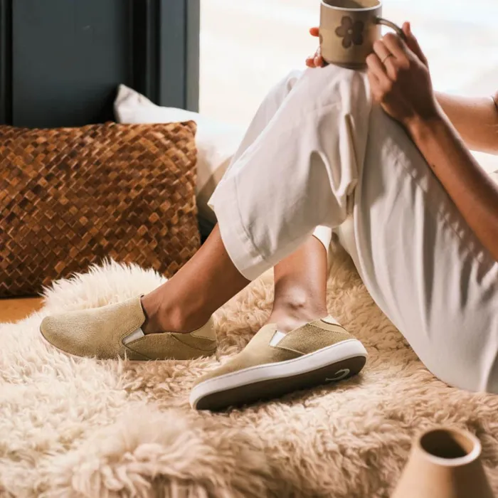 Olukai Pehuea Luxe Womens Suede SlipOn Shoes Toasted Coconut Women Leather Olukai Pehuea Luxe Womens Suede SlipOn Shoes Toasted Coconut Women Leather