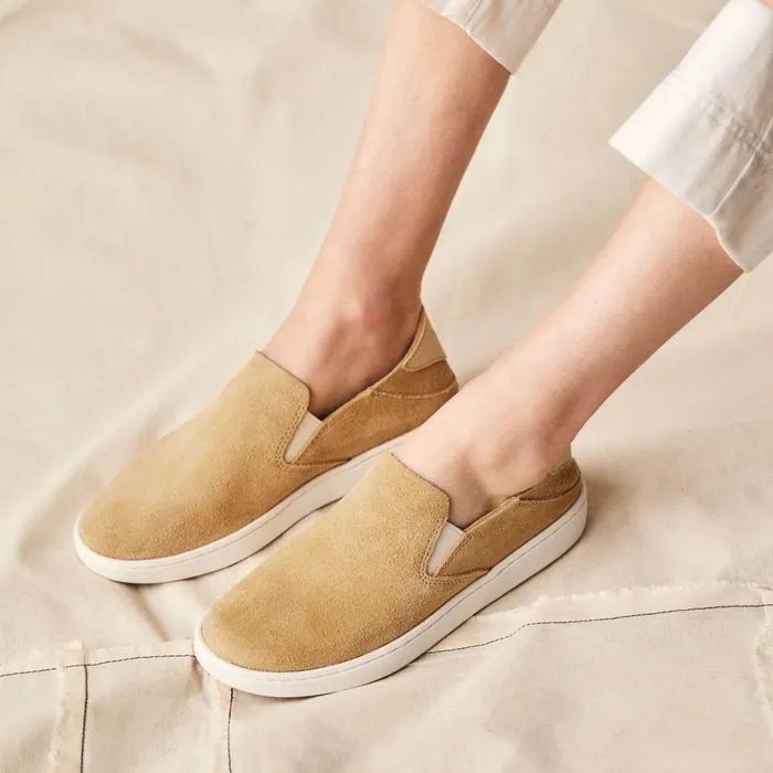 Olukai Pehuea Luxe Womens Suede SlipOn Shoes Toasted Coconut Women Leather Olukai Pehuea Luxe Womens Suede SlipOn Shoes Toasted Coconut Women Leather