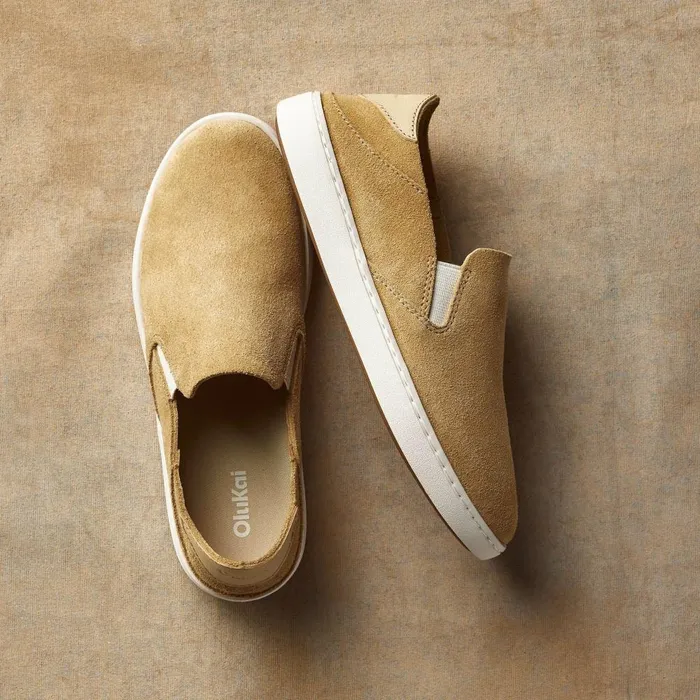Olukai Pehuea Luxe Womens Suede SlipOn Shoes Toasted Coconut Women Leather Olukai Pehuea Luxe Womens Suede SlipOn Shoes Toasted Coconut Women Leather