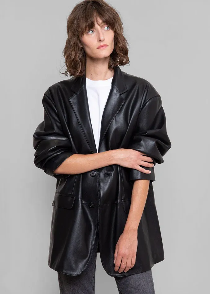 Olympia Blazer 8211 Black WomenMen The Frankie Shop Clothing