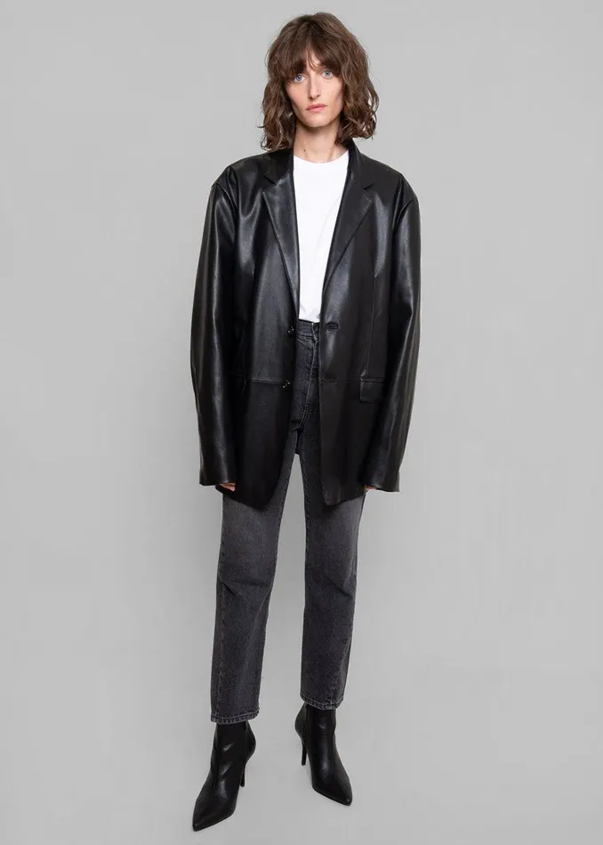 Olympia Blazer 8211 Black WomenMen The Frankie Shop Clothing