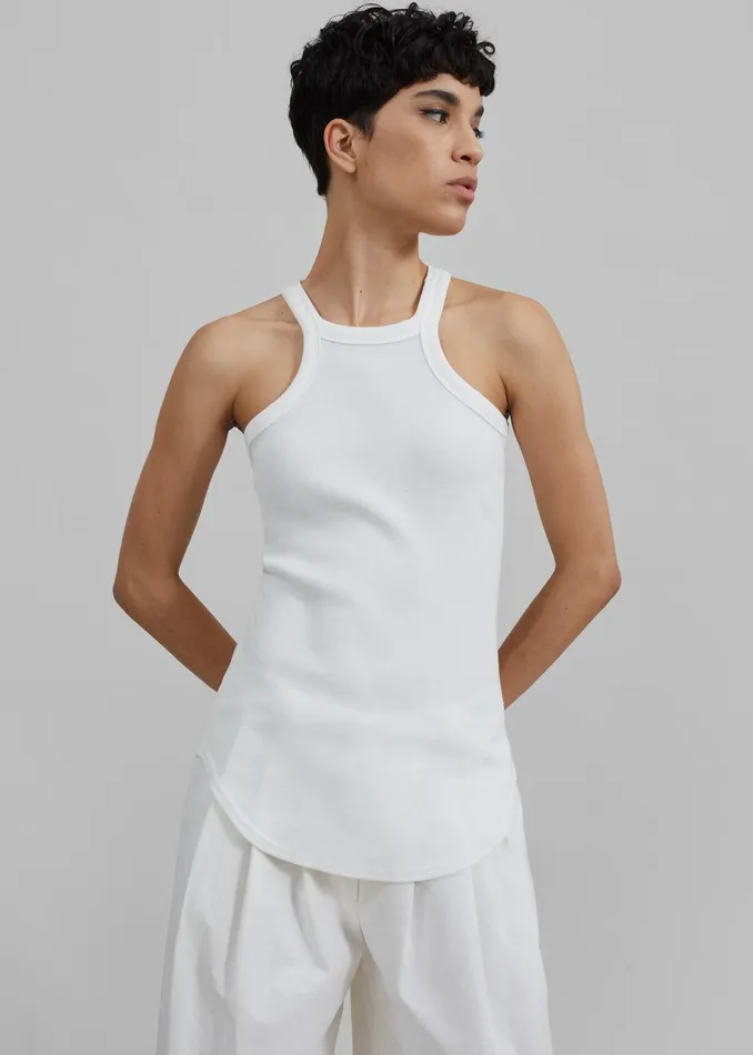 Omi Halter Tank Top 8211 White Women The Frankie Shop Clothing